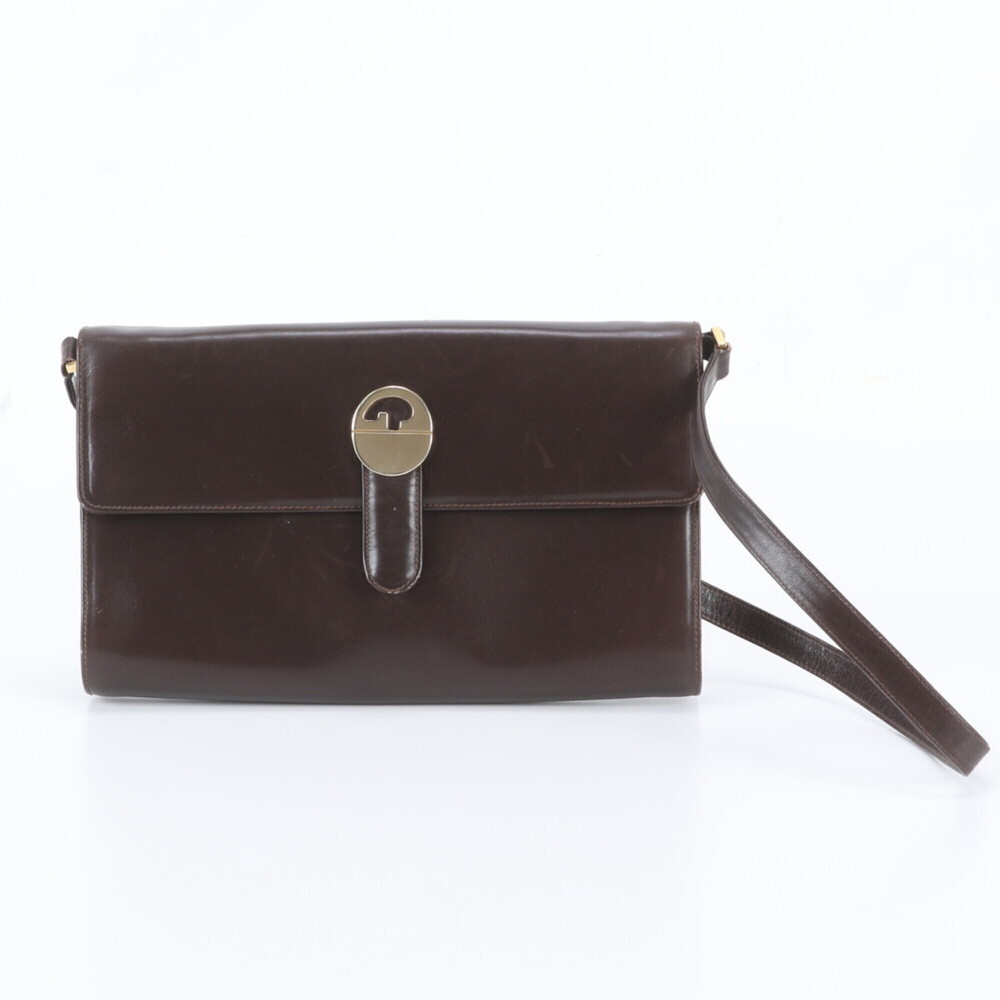 Gucci Old Leather Shoulder Bag, One-Shoulder Tote Handbag for Women
